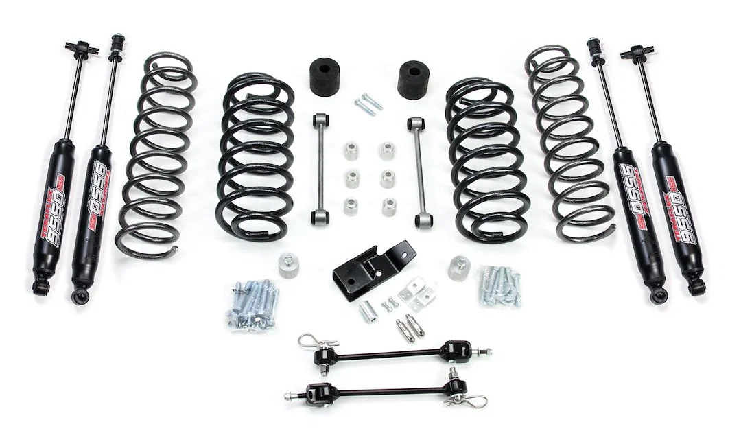 1241350 – TERAFLEX Lift Kit Suspension, 3 Inch Front Lift 3 Inch Rear Lift With Front And Rear Twin Tube 9550 Shock A...